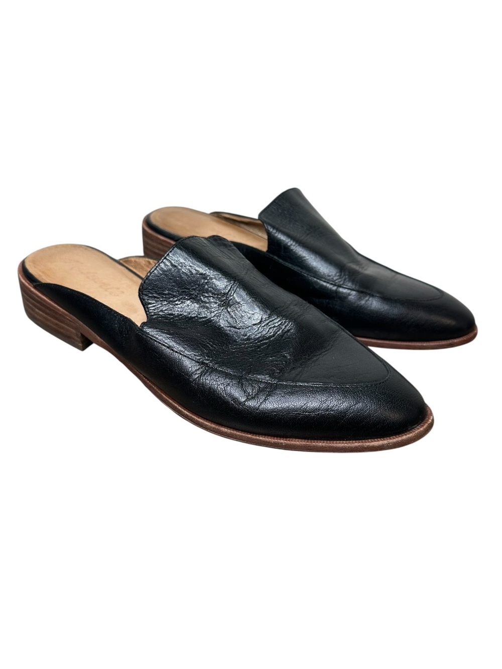 MADEWELL The Frances Skimmer Mule in Black Leather